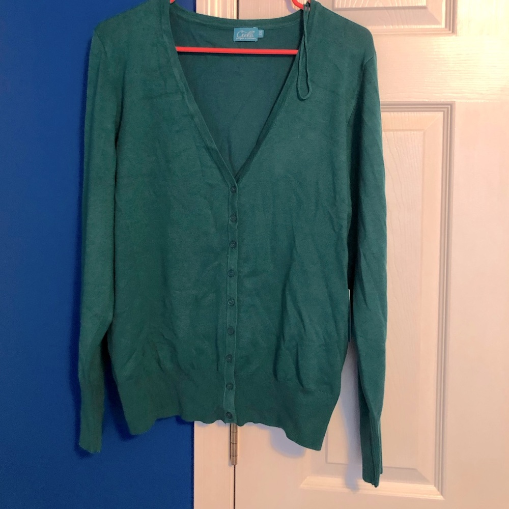 Women’s 2XL NWT turquoise cardigan